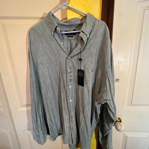 New with tag Polo Chambray LS  shirt